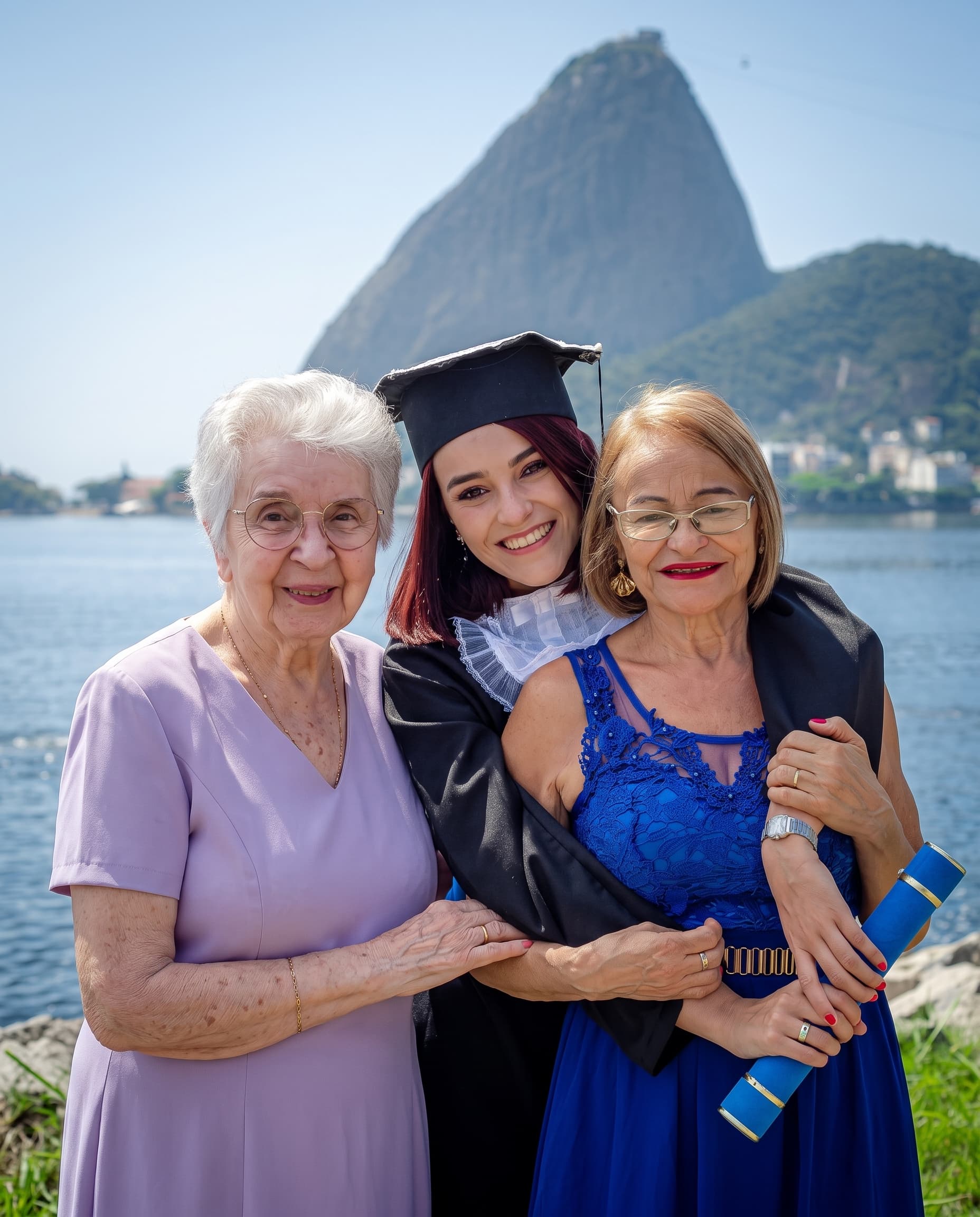 Formatura com as duas avós