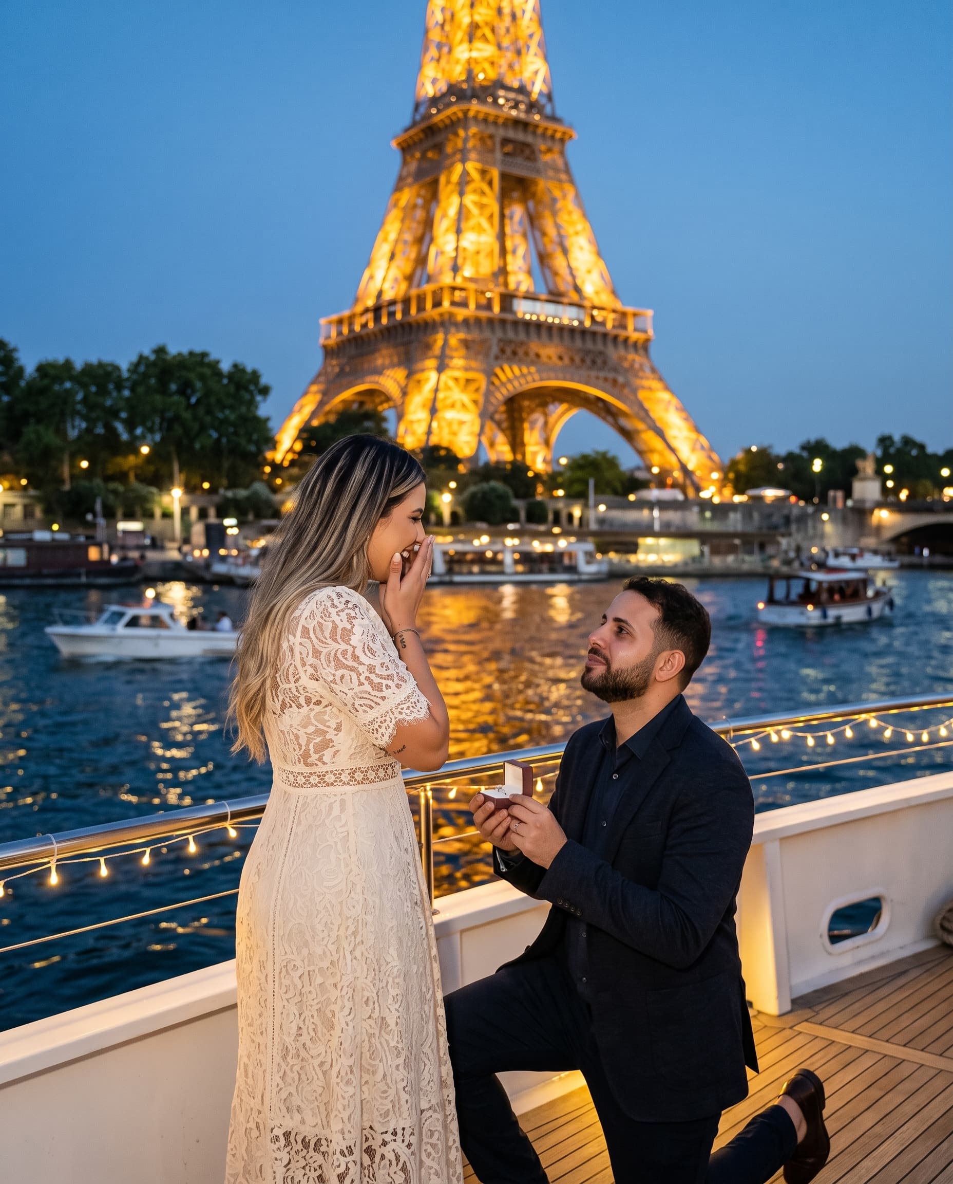 Pedido de casamento em Paris